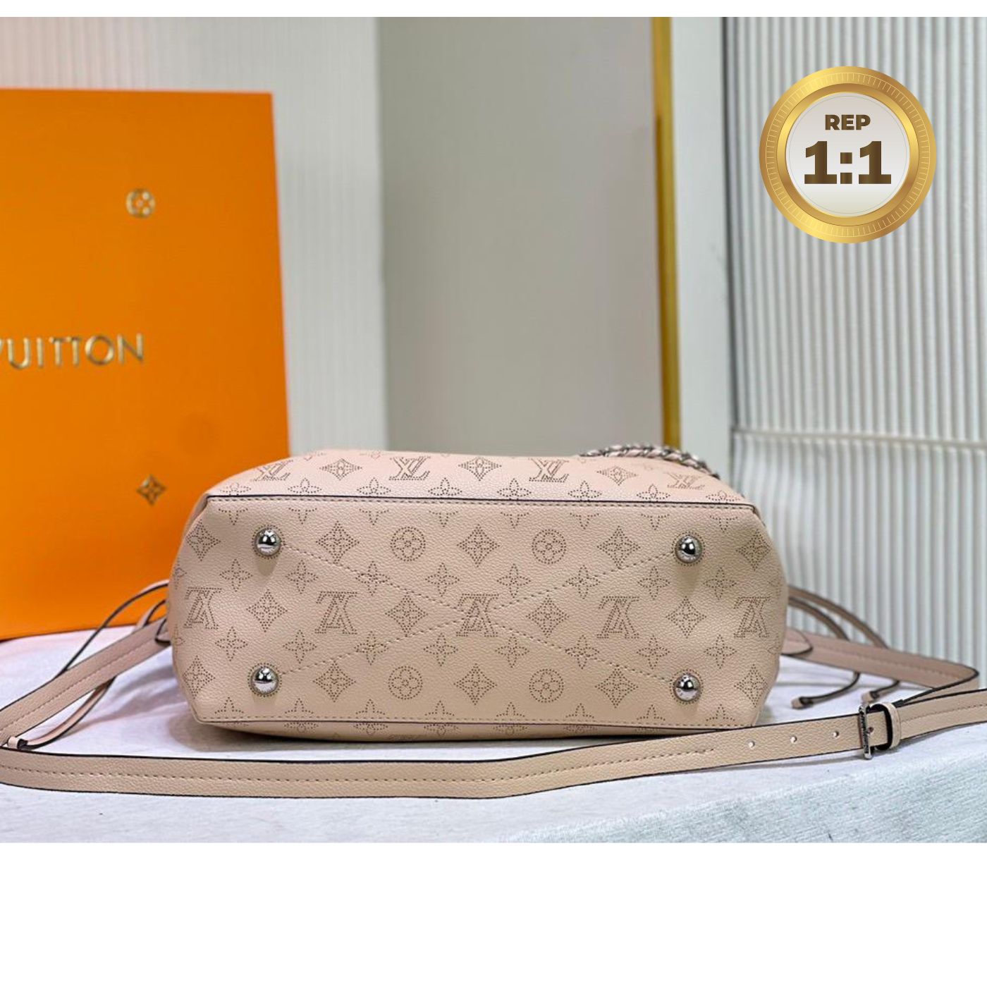 [REP 1:1] Louis Vuitton Bella Tote Mahina Creme Beige For Women 12.6in/32cm